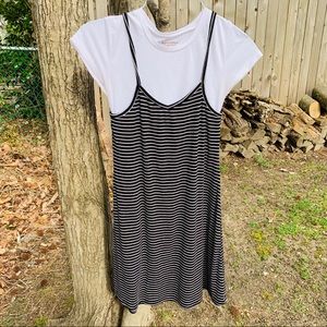 Summery striped T-shirt dress